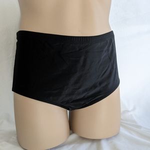 Le Cove  Women's Sz 20W Black Swim Bikini Bottom B